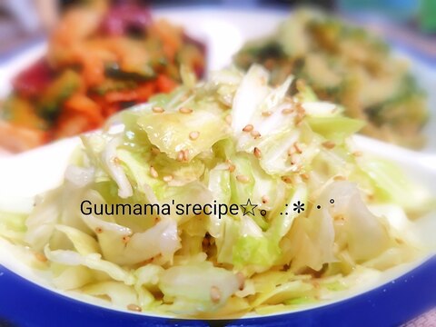 切って揉むだけ♡和風もいいね♡やみつきキャベツ